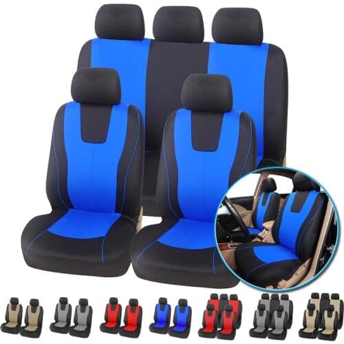New 2020 Universal Blue Car Seat Cover Polyester Fabric Protect Seat Covers