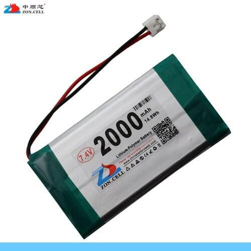 In 504078 2000mAh core with 2A protection plate 7.4V polymer lithium battery group walkie talkie microphone Rechargeable Li-ion