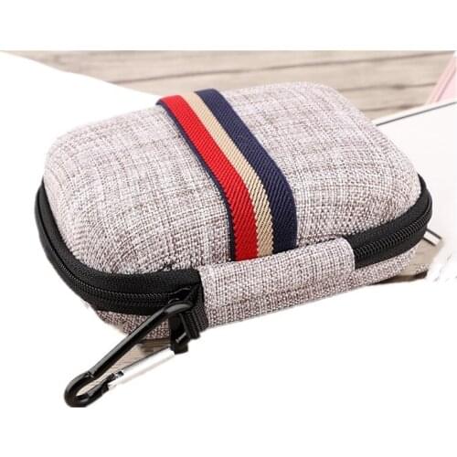 High-quality Storage Case Rectangular Headset Bag Bluetooth Headset Zipper Case Data Cable Storage Anti-fall Protection Box Yw