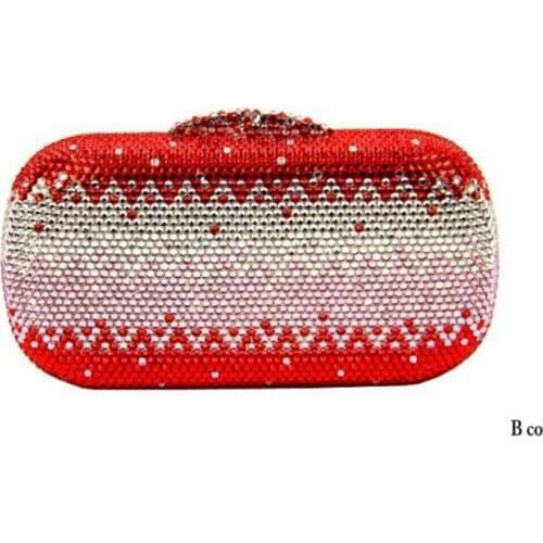 Lady colorful crystal diamond Minaudiere clutches Bags Women Evening Bags Ladies Cocktail Party Dinner clutch purse bag Handbags