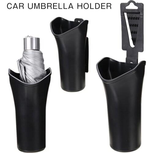 1pc 2 in 1 ABS Car Umbrella Holder Water Bottle Holder Hanging Hook For Umbrella Storage Organizer Auto Accessories
