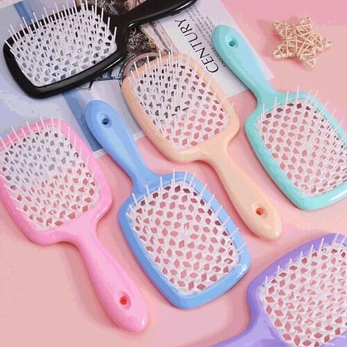 1pcs Wide Teeth Air Cushion Combs Women Scalp Massage Comb Hair Brush Hollowing Out Home Salon DIY Hairdressing Tool
