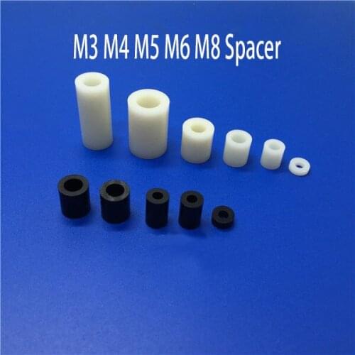 11-6X3 ABS spacer M6 plastic hollow cylinder PCB height straight Through column insulation washer electronic standoff supporter