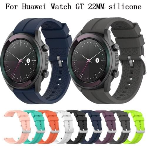22MM soft silicone watch band for Huawei Watch GT sport replacement WristStrap For samsung gear s3 Galaxy Watch 46mm smartwatch