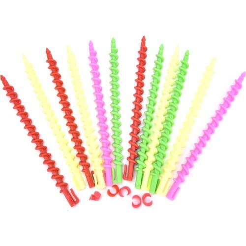 26PCS Plastic Styling Hair Rollers Curler Magic Spiral Perm Rod Bars Salon Hairdressing Tools Baber Rotating Screw