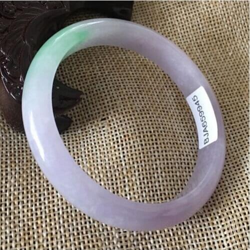 55-64mm Certified (Grade A)100% Natural Lavender Jadeite JADE Bracelet Bangle 55-64mm (Certificate delivery)