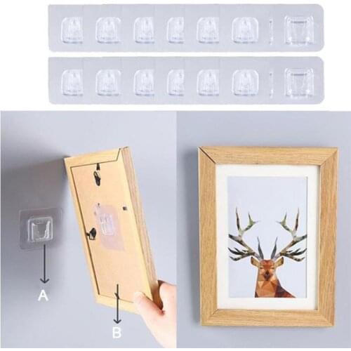 6Pcs Multifunction Hook Self-Adhesive Punch Free Storage Wall Hook Suction Cup Home Hanger Holder