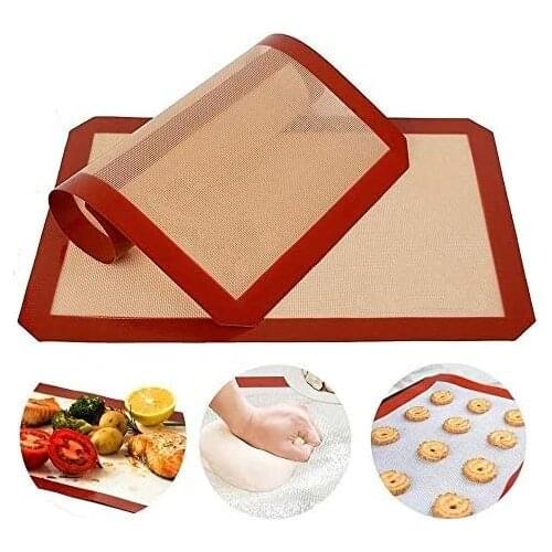 Non-Stick Silicone Baking Mats Cookie Pad Rolling Dough Mat High Temperature Resistant Glass Fiber Batters Flour Fondant Pastry