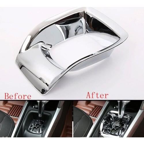 Shiny Silver ABS Auto Car Gear Shift Knob Cover Trim Decoration Frame Garnished Bezel For C3-XR Sticker Car Styling