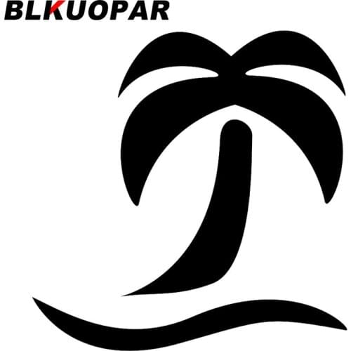 BLKUOPAR for Holiday Black and White Beach Icon Car Stickers Creative Decals Car Accessories Laptop Surfboard Waterproof Decor