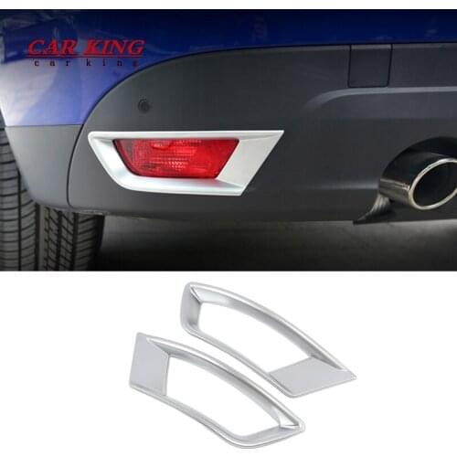 For Jaguar F-Pace X761 f pace 2016 2017 ABS Chrome Car rear fog lampshade frame Cover Trim Stiker Car Accessories styling 2pcs