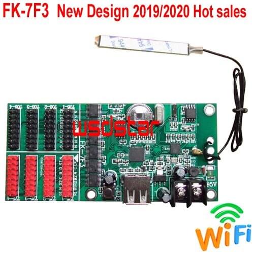 FK-7F3 USB & WIFI LED controller card 4*HUB75E+4*HUB08 384*64 768*32 Full color LED controller card