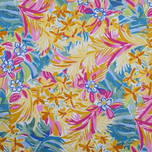Oil Painting Flower Printed Cotton Fabric Tissus Au MÈTre Vestidos Telas Algodon Estampadas Ткань Для Мебели Скатерть Tecido