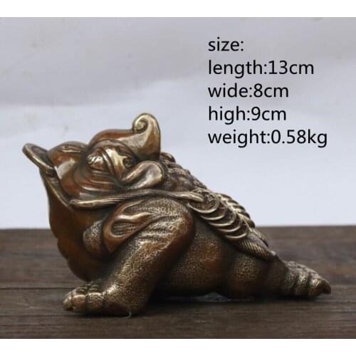 China brass Golden Toad crafts statue