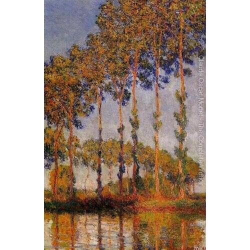 Claude Monet paintings on Canvas A Row Of Poplars hand-painted wall art decor High quality