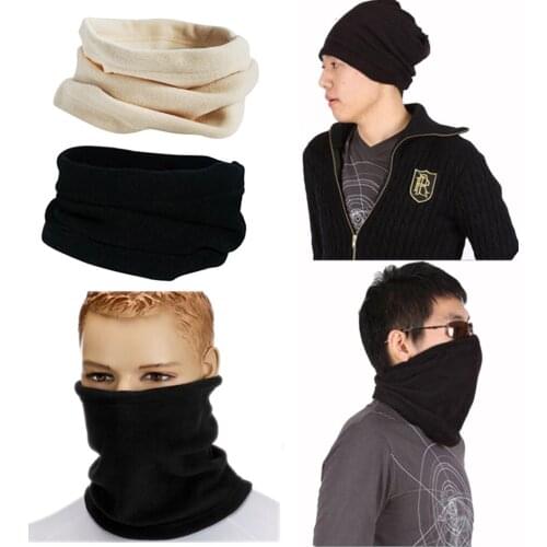 Pack of 2pcs Men Women Polar Fleece Neck Warmer Comfy Snood Scarf Ski Motorbike Masks