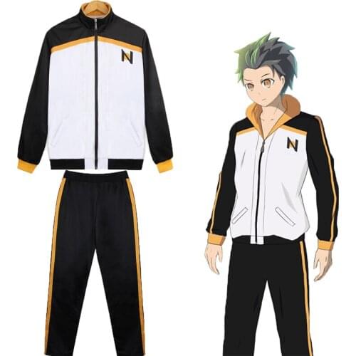 Zero kara Hajimeru Isekai Seikatsu zipper Coat Pants Suit Subaru Natsuki Cosplay Jacket Halloween Costume Sportswear Uniform