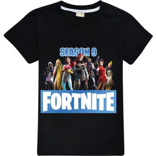 Summer Kids Fortnites Top Short Sleeve T-shirt Cotton Tshirts Girls Clothes For Big Boys Tee costumes trend christmas shirt