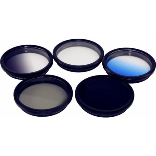 The 3rd Gen. Filter Accessory Kit 5 in 1 CPL Star Filter Graduated Color Filter (Blue Gray) ND8 for iphone & Most mobile phone