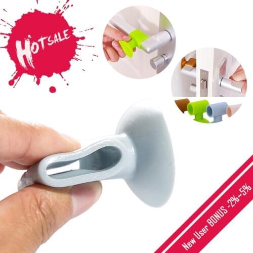 Doorknob Door Stopper With Handle Crash Pad Mute Silencer Door Knob Lock Bumper Guard Anti Accident Shockproof Wall Protectors