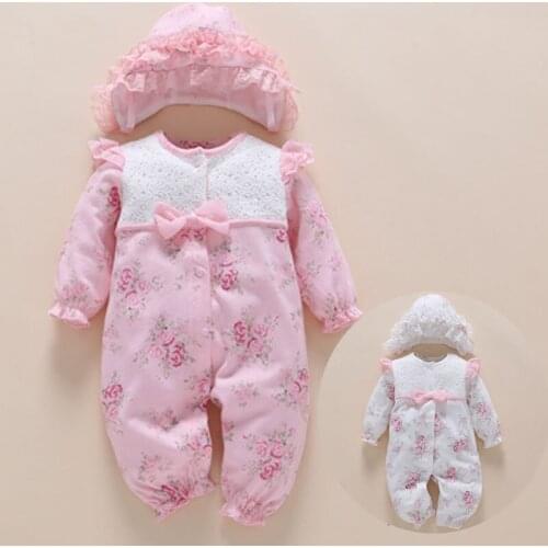 Baby girl clothes newborn sleepsuit long sleeve floral cotton baby girl romper size 0 months baby costume jumpsuit baby clothing