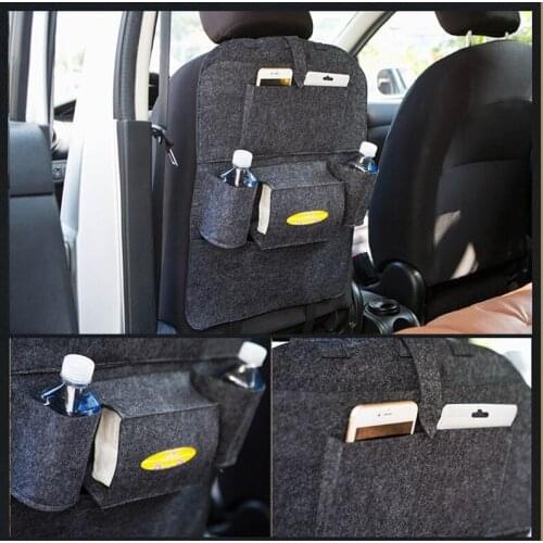 Car Seat Organizer Universal Rear Seat Storage Bag Management Bag Felt Cover Back Seat Holder Pockets Box Auto Car Accessories