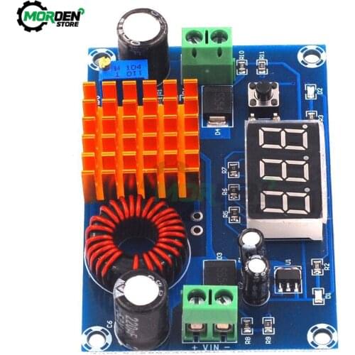 DC 3V-35V to DC 5V-45V Boost Module Digital Voltmeter DC-DC Step Up Module Boost Converter Board 5A Power XH-M411Power Supply