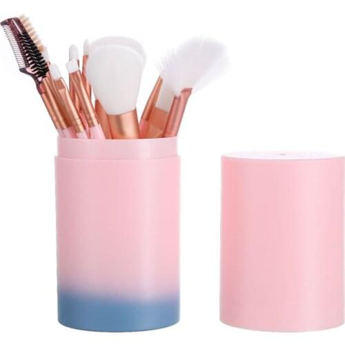 Prefessional 12pcs Makeup Brush Set High Quality Cosmetic Brushes Make Up Tool Kit with Cup Holder Case Cosmetics Beauty Tools