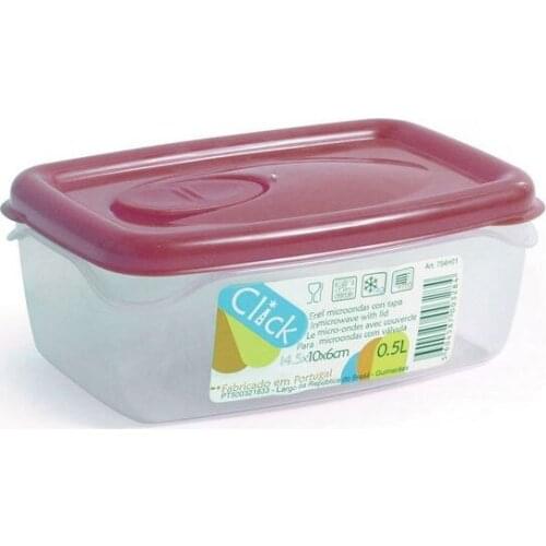 Rectangular Lunchbox with Lid Plastic (0,5 L) (14,5 x 10 x 6 cm)