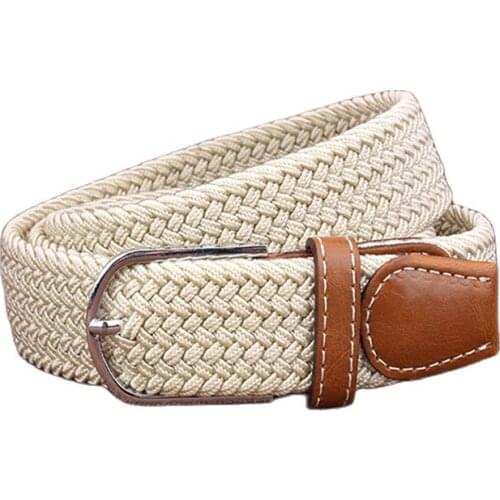 LGFD2091215 155cm plus size Men elastic dress belt no hole canvas belt