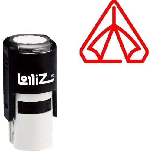 LolliZ Tent Self-Inking Rubber Stamp - Modern Symbol Series