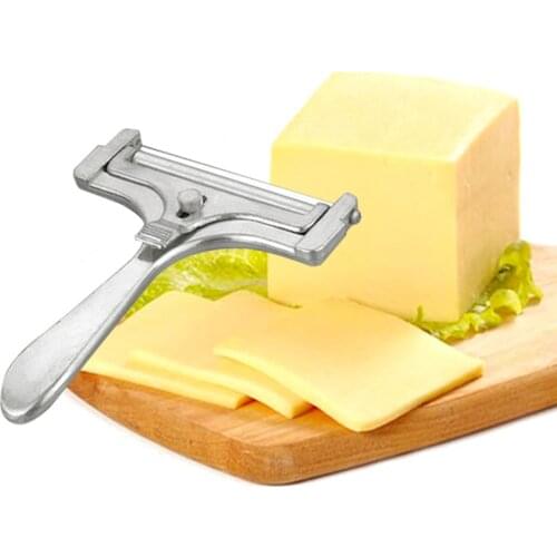 1pcs Silver Eco-friendly Adjustable Cheese Slicer Cutter Butter Planer Grater with Wire Zinc Alloy Kitchen Accessories Tools