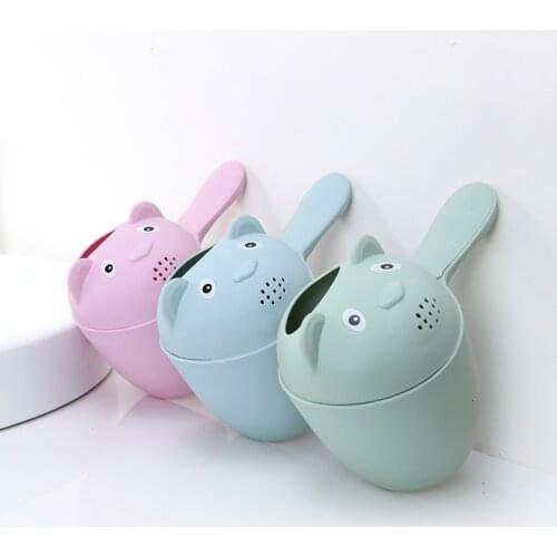 Cute Cartoon Baby Bath Caps Waterfall Rinser Toddle Shampoo Rinse Cup Baby Shower Spoons Child Washing Hair Cup Kids Bath Tool