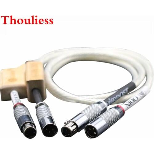 Thouliess Pair Carbon Fiber 3pin XLR plug Nordost Odin XLR Balanced Cable Amplifier CD DVD player Speaker Interconnect Cable