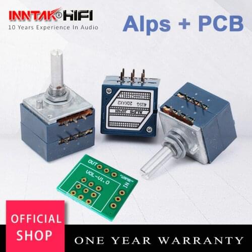 1Set Japan ALPS RK27 Potentiometer + PCB Board ( ALPS : 10K 50K 100K Optional)