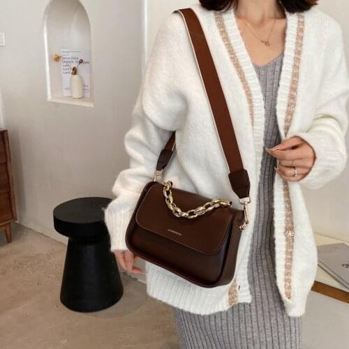 Women Crossbody Bag 2021 New Luxury Design Fashion Simplicity Leather Lady Casual Messenger Bag And Female Chain Shoulder Bags