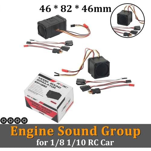 Engine Sound Simulator 2 Speakers Linkage Module Dual Motor Sound Group 10 Sound Effect for 1/10 RC Crawler Axial SCX10 TRX4