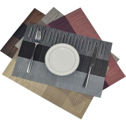 Cup Mat Bowl Pad Rectangle PVC Cup Mat Bowl Pad Insulation Table Mat Decoration Washable Non-slip Kitchen Accessories 1Piece