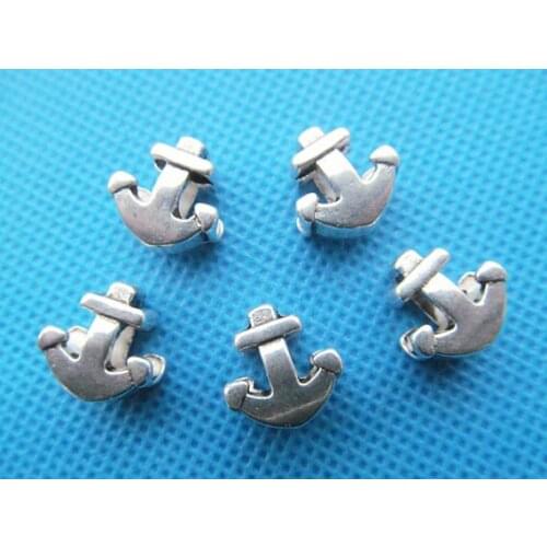 15pcs Antique Silver tone/Antique Bronze Anchor Slider Spacer Beads Charm/Finding,Bracelet & Necklace Beads ,DIY Accessory