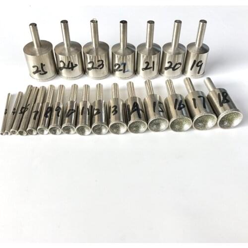 Free shipping of 23PCS/SET 3-25mm 320# fine grite grinding beads ball diamond concave bead stick nest amber beads cylinder tub