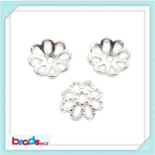 Beadsnice new hot vintage diy caps of 925 silver flower end bead caps jewelry making supplies ID25717