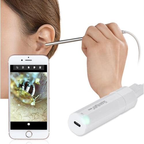 Supereyes W002 Wireless WIFI Visual Ear Pick Endoscope Otoscope