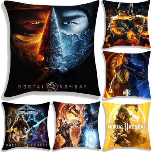 Movie Mortal Kombat Pillow Case Soft Polyester Cushion Cover Home Decoration Pillowcase Cover Home Wholesale 45*45cm Pillowcover