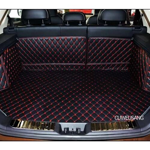 CUWEUSANG leather car trunk mats for LINCOLN MKC 2013-2016 2017-2020 years cargo liner accessories interior boot