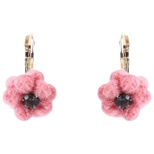 ELEGANCE11 Korea Small Flower Earrings Women Clear Crystal Zirconia Dangle Earring Jewelry Drop shipping and wholesale