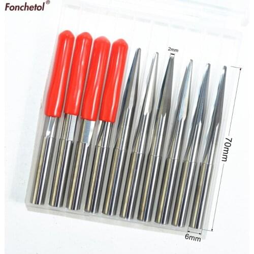 6mm*R1.0*70L,10pcs,Free shipping Taper Ball nose End Mill,CNC milling Cutter,Solid carbide tool,woodworking router bit