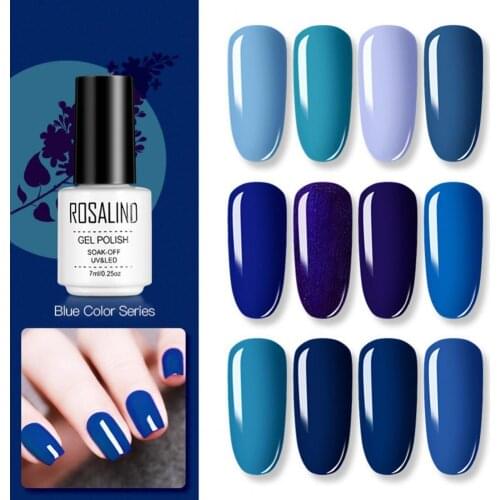 7ml Gel Nail Polish Blue Colours High-Gloss Light Weight Wear Nail Beauty Glossy Long-Lasting Nail Polish For Daily Life