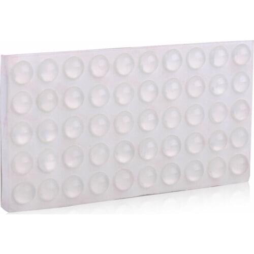50 pcs/pack of 10x4mm silencer silicone grain door stop self-adhesive cabinet bumper rubber shock absorber cushion furniture