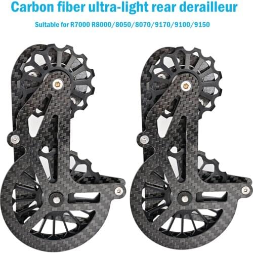 Bicycle Carbon Fiber Ceramic Rear Derailleur 17T Pulley Guide Wheel For 6800 R7000 R8000 R9100 R9000 Bicycle Accessories