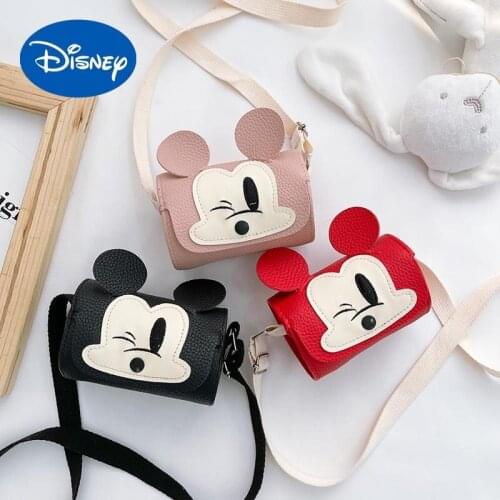 Disney Korean Childrens Bag 2021 Mickey Mouse Shoulder Bag Cartoon Cute Baby Coin Purse Girls Messenger Bag